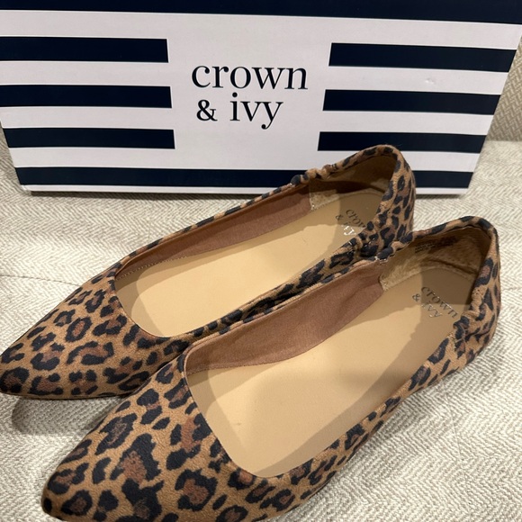 crown & ivy Shoes - Leopard print Flats - Size 8.5